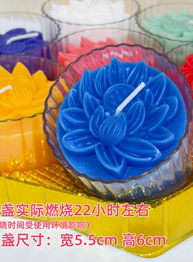 24小时七彩莲花无烟供佛酥油灯