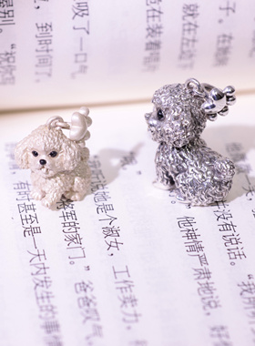 925纯银泰迪狗吊坠项链个性礼物可爱男女情侣百搭生日礼物