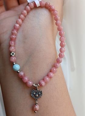 天然红纹石手链女款单圈小众设计感轻奢精致闺蜜礼物