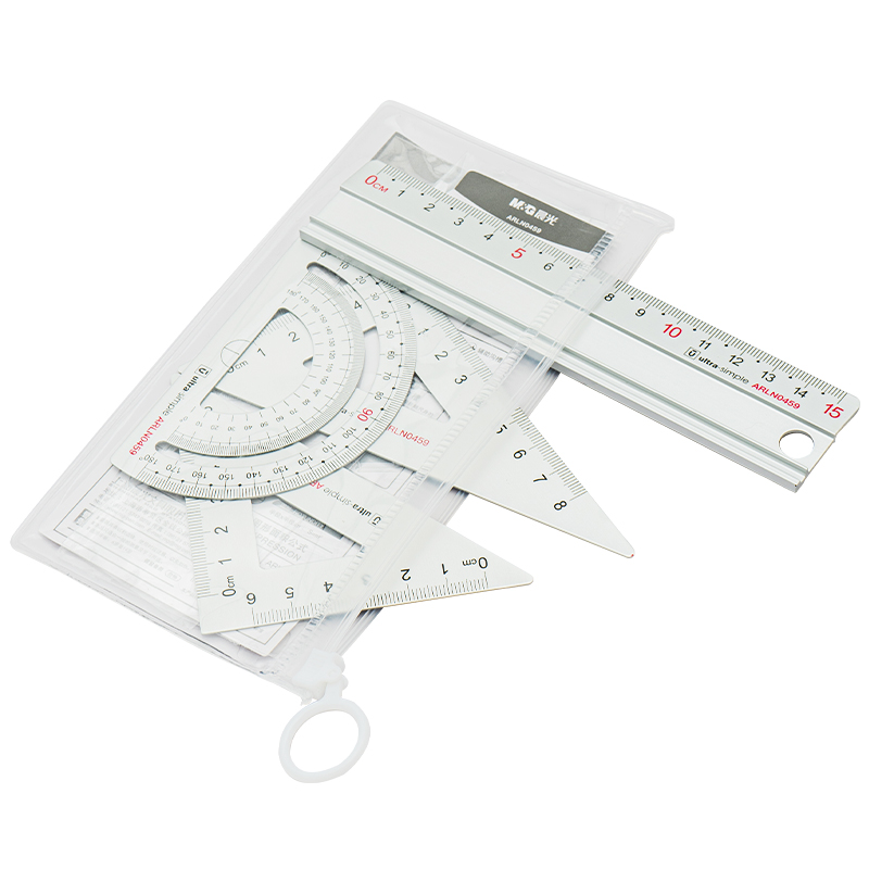 败家实验室套尺直尺合集三角尺量角器四件套软尺子学生测量绘图用 - 图3