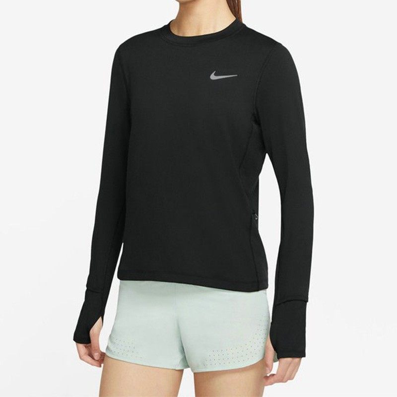 NIKE/耐克 女子春秋圆领速干跑步训练健身针织长袖T恤CU3278-393,淘宝优惠券,粉丝福利购,淘宝优惠卷