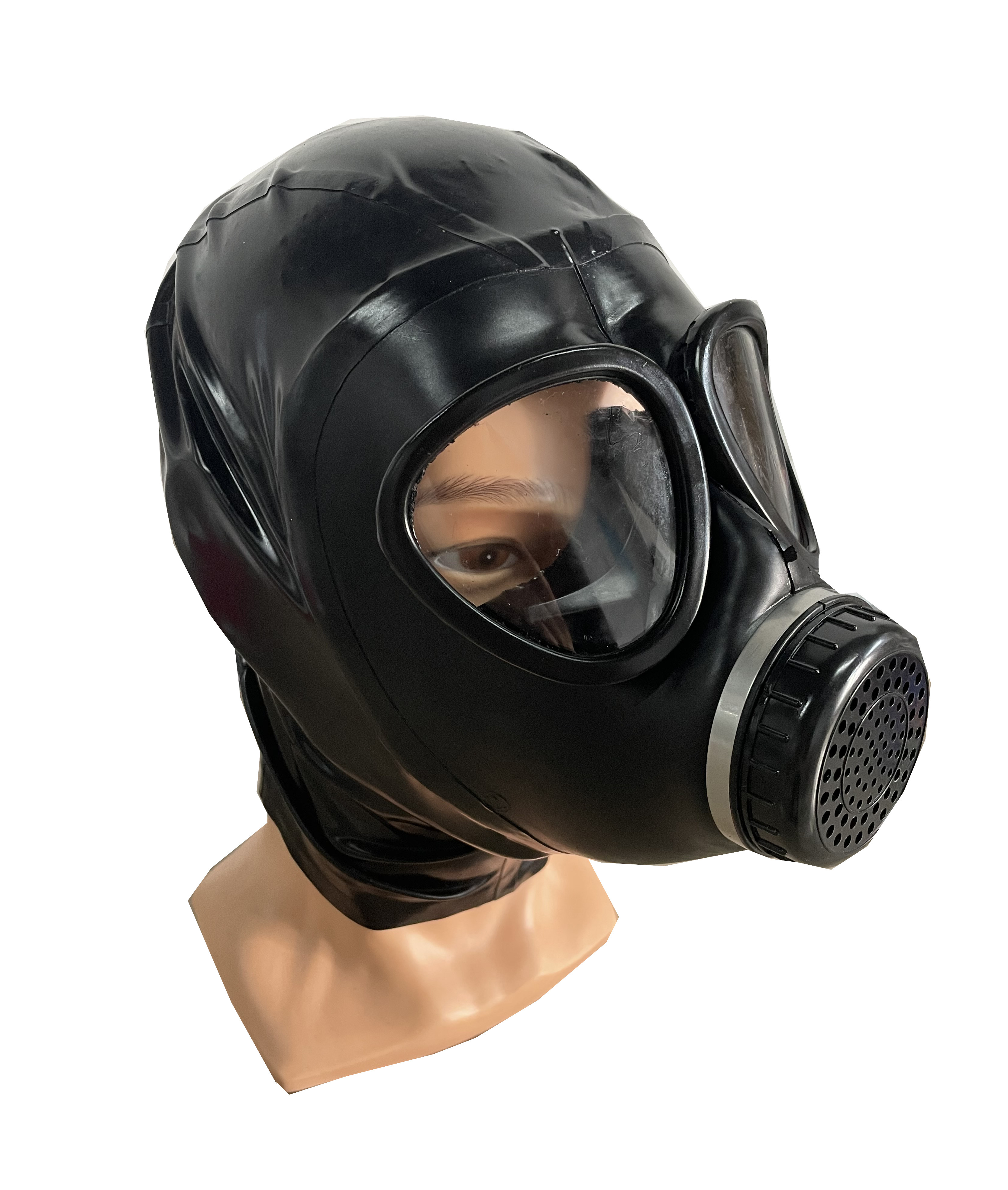 【素依】乳胶头套 防毒面具 全包乳胶防毒面具 呼吸cos头套