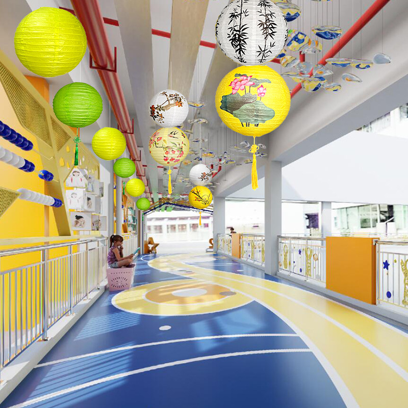 新年装饰古风系国潮纸灯笼商场氛围感挂饰灯笼灯罩幼儿园场景布置,淘宝优惠券,粉丝福利购,淘宝优惠卷