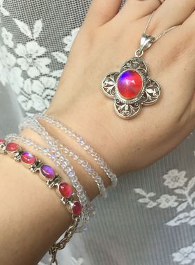 四叶草尼泊尔月光套装925银饰品