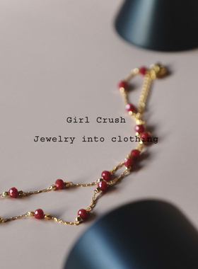 《特价不退换》红宝石复古朱砂项链优雅精致高级【叠戴强推】