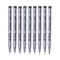 STA Stamtube pen suit 9 black students fine head hook pen PIGMENT LINER 0 5 8050