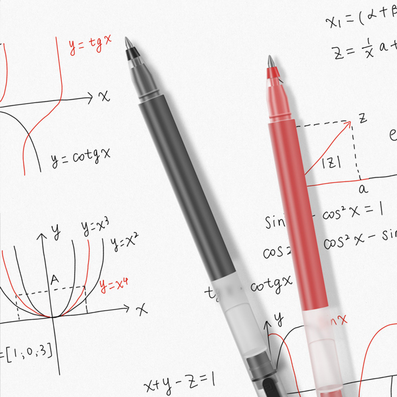 小米巨能写中性笔套装盒0.5黑色彩红子弹头中小学生考试水笔签字-图0