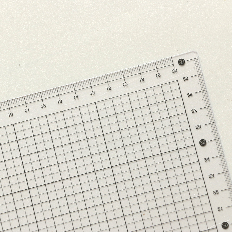 中小学生大号A4透明垫板带刻度尺儿童写字练书法纸田字格方1cm5mm - 图0