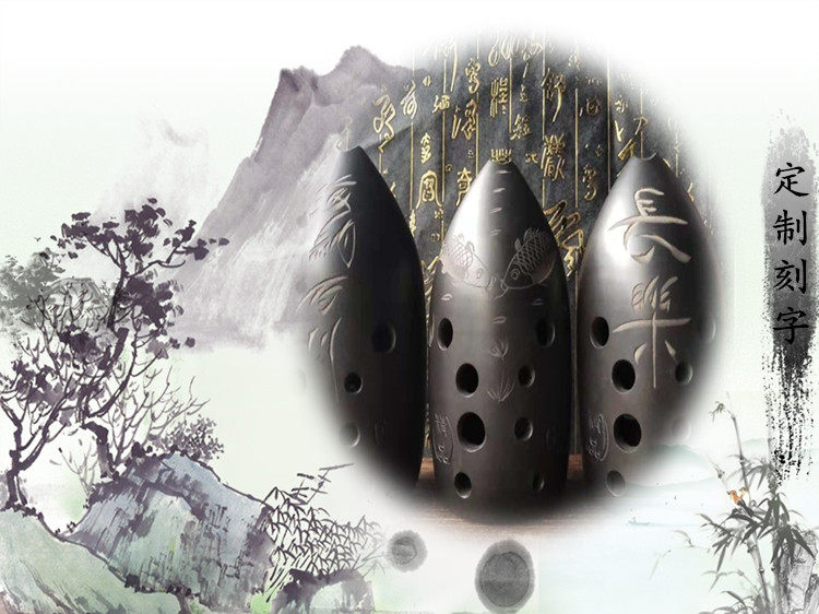 黑梨埙专业演奏考级10孔十孔双腔初学古埙F调G调成人学生笔筒乐器,淘宝优惠券,粉丝福利购,淘宝优惠卷