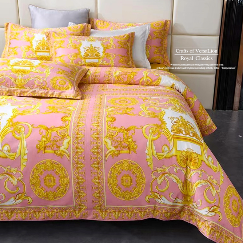 2025新款欧式纯棉四件套轻奢高级感床上用品100s支全棉女彩色被套,淘宝优惠券,粉丝福利购,淘宝优惠卷