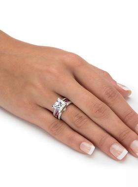 立方氧化锆925银复古女士戒指