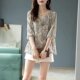 ເສື້ອເຊີດ chiffon lace-up ຄໍ V ສໍາລັບແມ່ຍິງ, ບາງ, ເສື້ອ summer ຫຼຸດຜ່ອນອາຍຸ