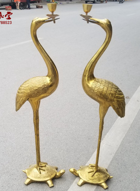 黄铜烛台仙鹤礼品酥油灯
