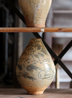 云南本土明代插花瓶 青花瓷器皿 桌面古韵花器 水培绿植花艺摆件