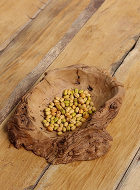 实木果盘 茶桌果蔬收纳器皿 现代家居空间装饰摆件橱窗陈设展示器