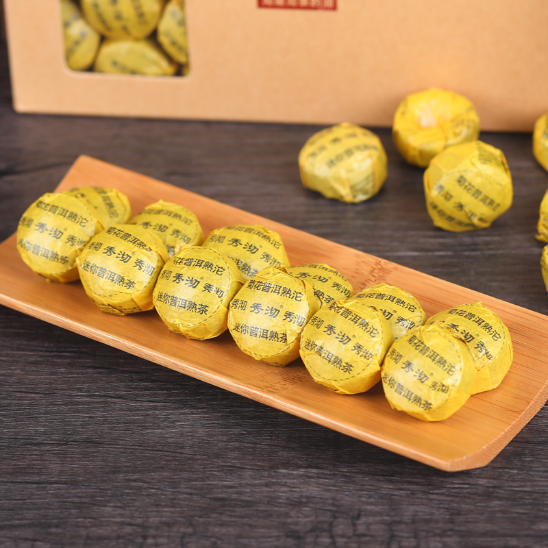 1000g 菊花普洱熟沱 秀沏迷你小沱茶菊花茶叶 云南普洱茶花茶组合