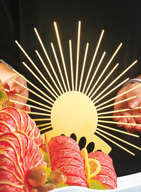 刺身摆盘海鲜姿造铁艺装饰