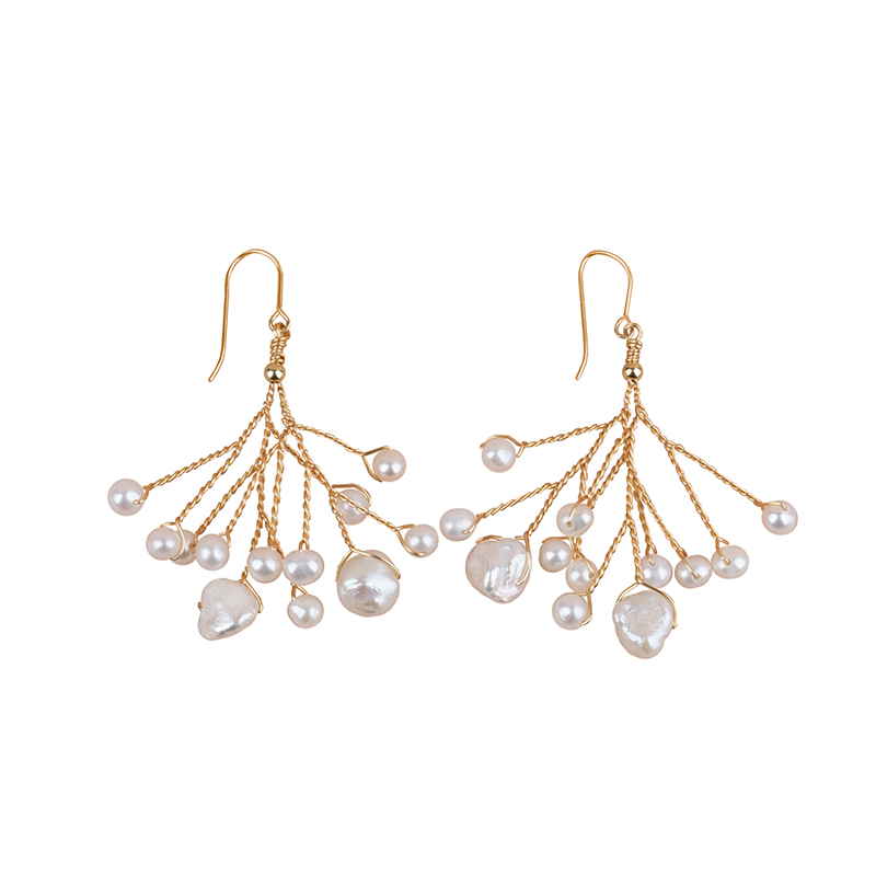 丹姐饰品925纯银耳坠天然淡水珍珠耳环长款气质耳饰日韩风格EH012 - 图3