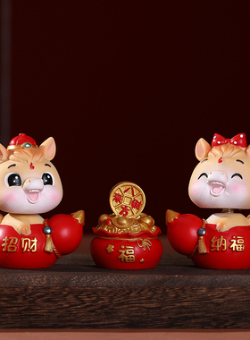 新款马年生肖小摆件卡通公仔
