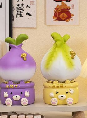 新款创意招财摆件不焦虑纳百财