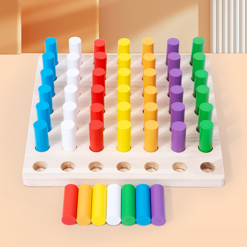 儿童蒙氏教具颜色分类手部精细动作训练玩具幼儿园小班益智区材料