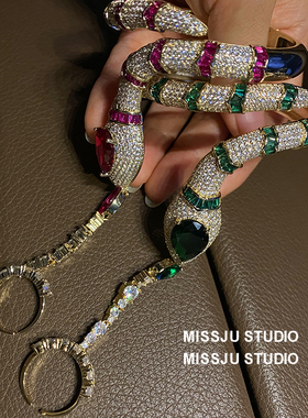 重工灵蛇微镶满钻手镯娜扎同款