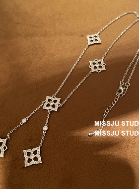 镂空吊坠项链花纹锆石婚礼高级