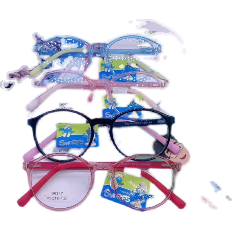 蓝精灵近视眼镜框学生超轻软鼻托眼镜S6304  S6306  S6301  S6290 - 图3