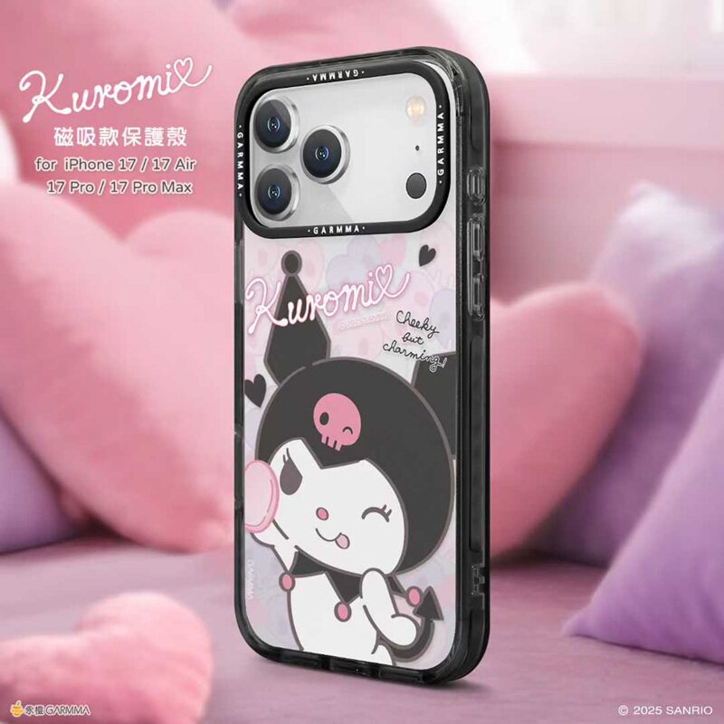 现货GARMMA联名三丽鸥适用苹果17pro max手机壳磁吸充电库洛米双子星iPhone16全包透明保护套大耳狗17Air