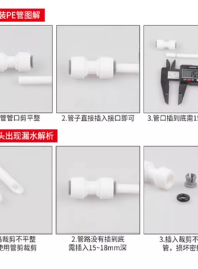 家用净水器4分转2分3分直通弯头接头内丝外丝连接过滤器水管配件