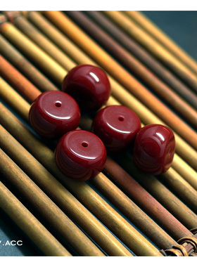 树脂暗红桶珠隔珠牛血红