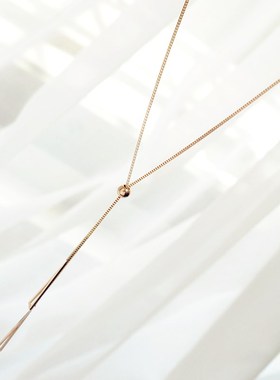 项链高品质金三角抽拉式钢防ins