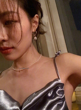 天然淡水珍珠项链女choker复古