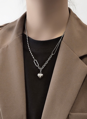 钛钢女ins夏季潮牌字母拼接项链