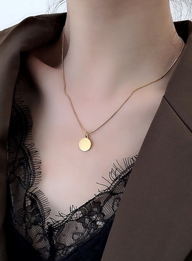 CHOKER金色叠戴极简约不掉色项链