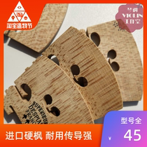 Émeulage importé en bon code de violon chinois Maple Wood Horse Bridge Year Round Rays Développé 4418 Accessoires onate de violon Mineure