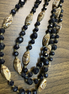 中古vintage项链女百搭高级感不掉色双圈毛衣链 璐璐玛瑙