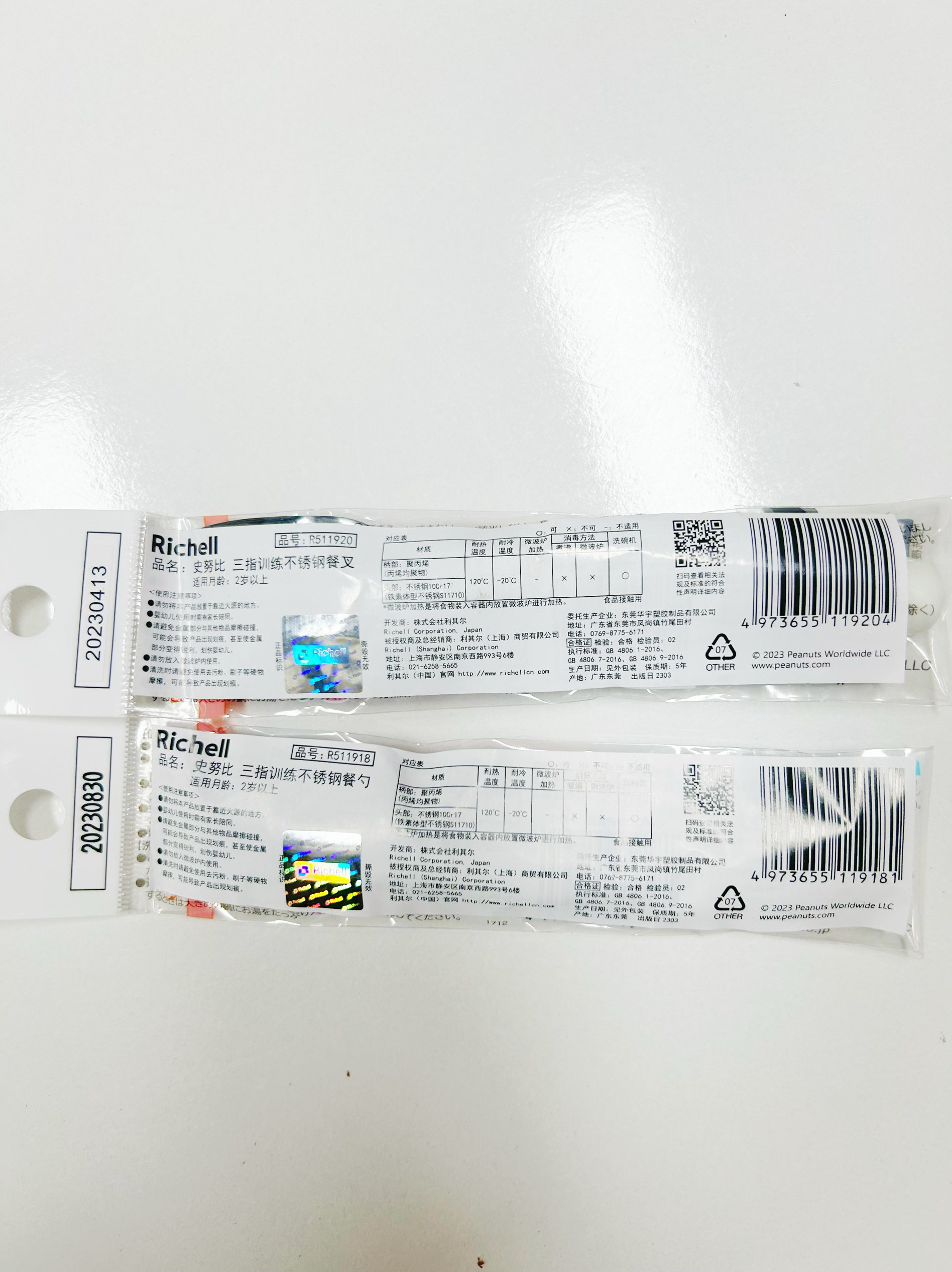 richell利其尔史努比系列三指训练不锈钢叉勺儿童吃饭餐勺餐叉子 - 图2