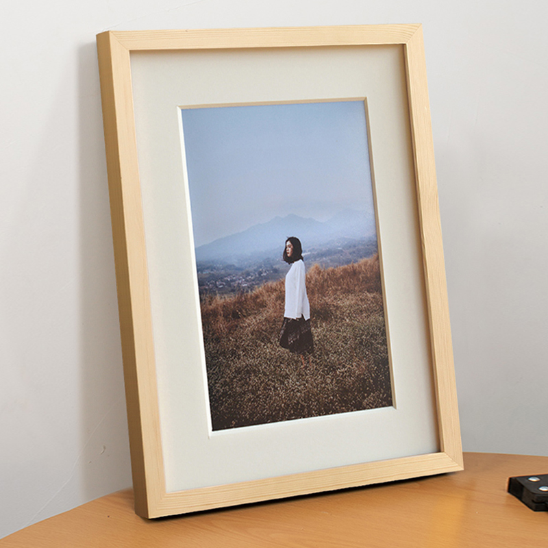 实木相框挂墙20寸16寸24装裱画框拼图海报4开8KA3空框定制A4展示