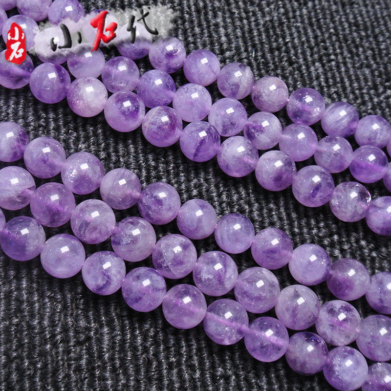 天然紫玉散珠圆珠紫水晶材料diy手串半成品手链项链饰品配件,淘宝优惠券,粉丝福利购,淘宝优惠卷