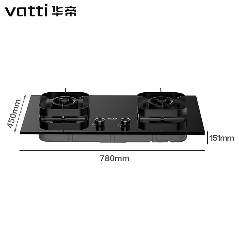 华帝JZT-ZJ310防爆玻璃面板双眼燃气灶家用嵌入式5.2kW一级能效-图1