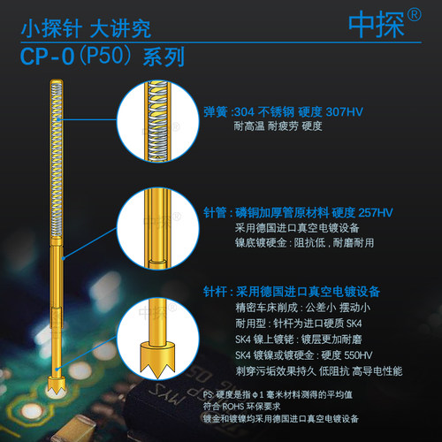 烧录机探针 CP-0 P50 P-0探针 硬质SK4   烧录器探针 点胶机 - 图3