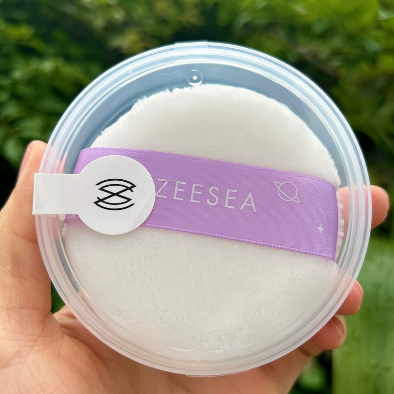 ZEESEA滋色散粉粉扑定妆蜜粉扑专用圆形植绒面干粉饼扑星云雾语姿 - 图1