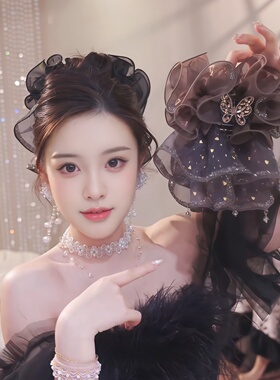 蝴蝶抓夹女后脑勺盘发发夹马尾夹