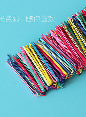 网红彩色儿童夏季一字刘海发夹