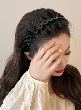长齿发箍女皇冠洗脸专用带齿防滑压发头箍发捆新款隐形固定碎发卡
