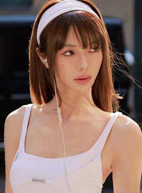 简约白色运动健身发带高弹力压发头箍女2026新款日常百搭发箍头饰