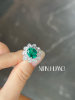 Colombian Emerald 925 Silver Royal Blue Ring