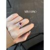 Cultured Sapphire Jedi Ring