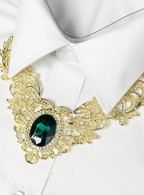 男欧韩主持衬衫项链男结婚钻石